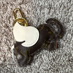 Upcycled LV Elephant Keychain